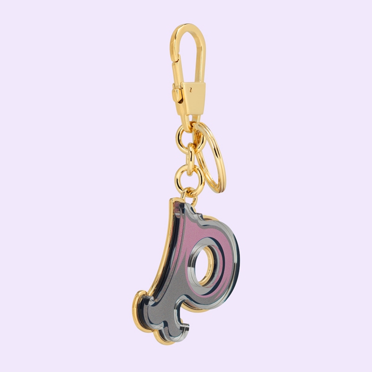 727984.JCFUG.8555.003.100.0000.Light Letter P Plexiglas keychain